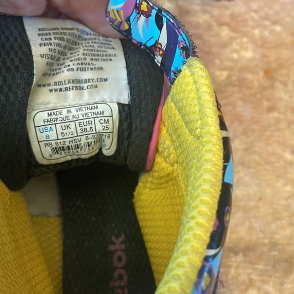 Rolland Barry x REEBOK NPC Mid Multi-Color Floral Silk Screen $200 EUC US Wmn 8 - Picture 6 of 7